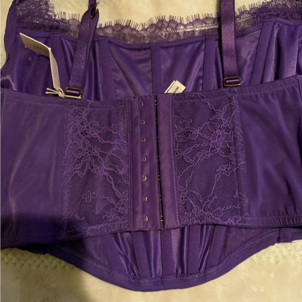 Victoria's Secret Purple Lace Bustier - Picture 3 of 6
